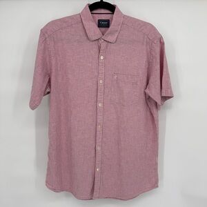 Cavallo Studio Linen Club Linen Cotton Striped Button Up Shirt Contemporary Fit